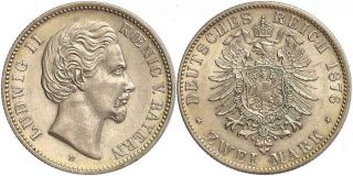 C352 J.41 Bayern 2 Mark 1876 Ludwig II. 1864 1886