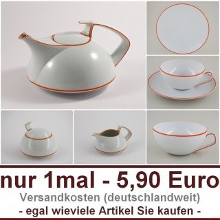 Rosenthal TAC orange Gropius Einzelteile Teeservice Service Kanne