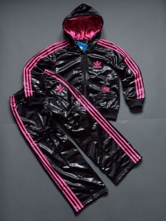 Adidas Chile 62 Mädchen Trainingsanzug 104,110,116 schwarz/pink Kids