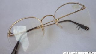 Brille Vintage herren metall Brillenfassung Panto randlos gold