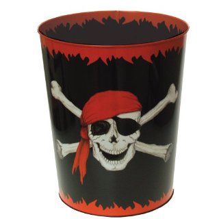 WUB 10323 Papierkorb Pirat mit rotem Kopftuch Spielzeug