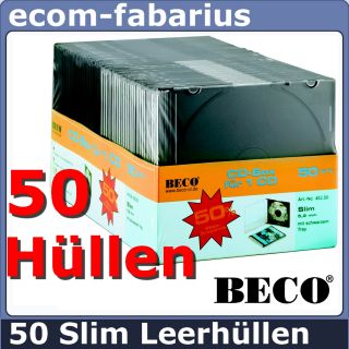 BECO 50 CD HÜLLEN SLIMCASE CD BOXEN AUFBEWAHRUNG 452.50