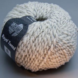 Lana Grossa Royal Tweed 070 wollweiß 50g Wolle