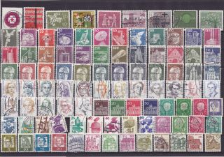 BRD, gestempeltes Lot mit Briefmarken Bund, meist Freimarken und 60er