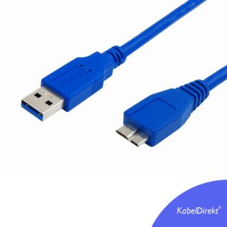 KabelDirekt USB 3.0 Kabel A Male auf Micro Stecker 2m