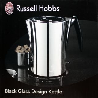 Russell Hobbs Black Glass Edelstahl Wasserkocher *NEU*