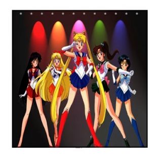 New Sailor Moon Cartoon Shower Curtain 66 x 72 Gift