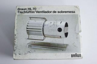 Braun HL70 Tischlüfter in OVP Design R. Weiss, 70s
