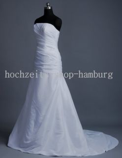 WD0924 Schlichtes Brautkleid Standesamt Kleid Taft