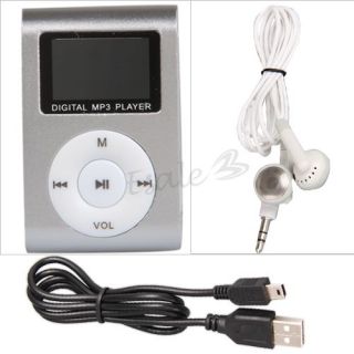 Mini MP3 LCD Display Silber Musik Player Spieler 32GB