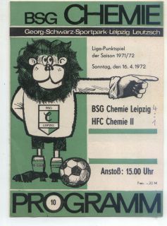 DDR Liga 71/72 BSG Chemie Leipzig   HFC Chemie II, 16.04.1972