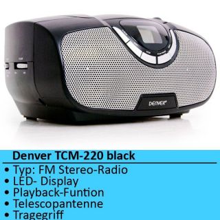 Tragbare Stereoanlage Camping Boombox CD MP3 Player Radio UKD/MW TCM