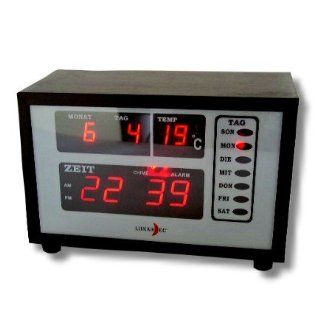 Lunartec LED Digital Uhr mit Wecker und Temperatur 