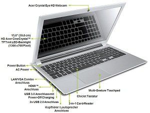 Acer Aspire V5 531 967B4G32Makk 39,6 cm Thin & Light: 
