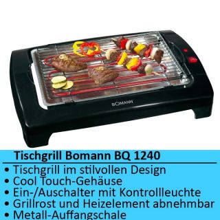 Elektro Grill Tischgrill Elektrogrill Bomann BQ 1240