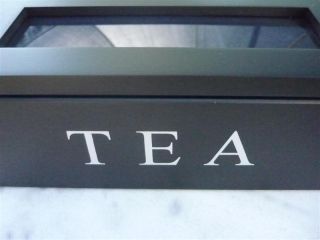 Teedose schwarz, Teekiste, Holz Box Tee, Vorratsdose Tee, Teebox, NEU