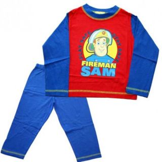 Feuerwehrmann Sam   Schlafanzug rot blau Gr.110/116