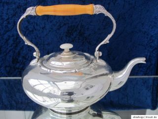 Große antike SILBER Teekanne 1,6L versilbert