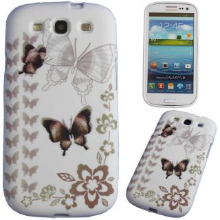 TPU Handyhülle Samsung i9300 Galaxy S3 SIII   Butterfly grau