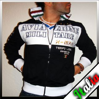 Jogging Jacke Italien Italia Lack Kragen Zip Pullover Hoodie Gr.M L XL