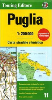 TCI 11 Apulien, Puglia, Karte, Straßenkarte Italien
