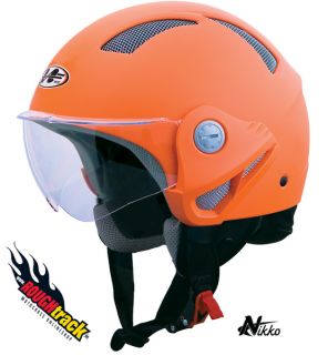 Jethelm Motorradhelm Roller Scooter Helm orange M