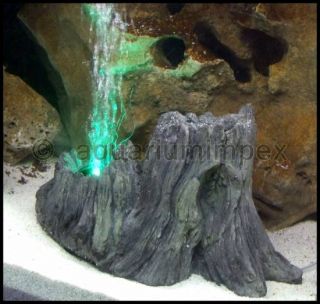 Aquarium Deko BAUMSTUMPF GROSS LED Licht + Ausströmer