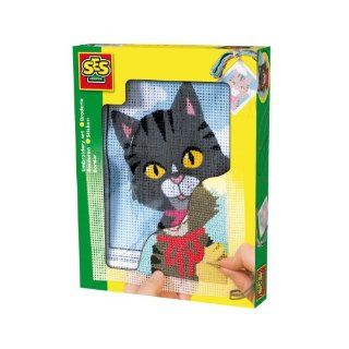 SES 00865   Stickset Katze Spielzeug