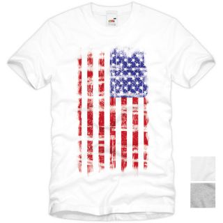 USA Vintage T Shirt Flagge stars stripes Vereinigte Staaten Amerika EM