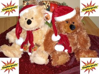 Weihnachtsteddy Teddy 50 cm handgefertigt Plüschbär TOP