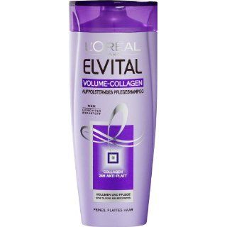 Oréal Paris Elvital Volumen Collagen Pflege Shampoo, 3er Pack (3 x