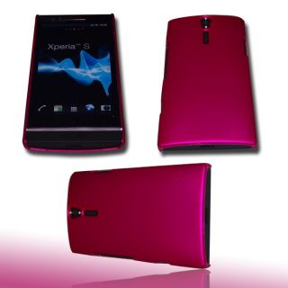 Hardcover Case Handy Tasche für Sony Xperia S Pink / Schutzhülle
