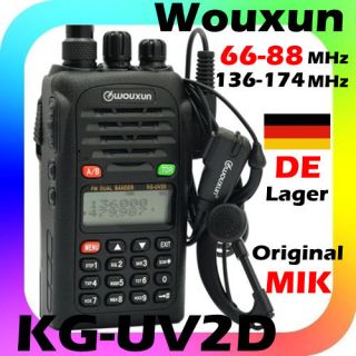 Wouxun KG UV2D 4M/2M 66 88/136 174 FM 76 108 MHz Walkie Talkie BOS PMR
