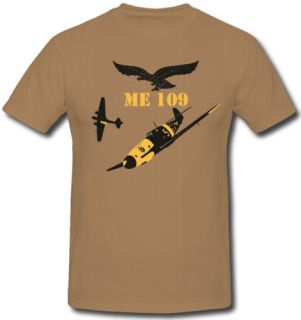 Me 109 Luftwaffe Reichsadler Jäger WL T Shirt *959