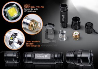 UltraFire 1000lm Lumen 501B CREE T6 XM L LED Taschenlampe Flashlight