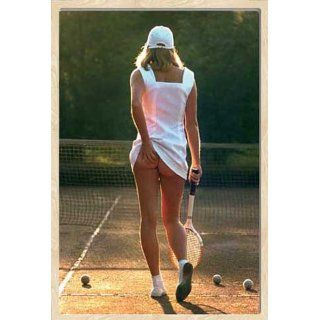 Girls   Poster   Tennis + Wechsel Rahmen Maxi aus schwerem MDF