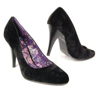 Damen High Heels Pumps, Samt, klassisch, schwarz: Schuhe