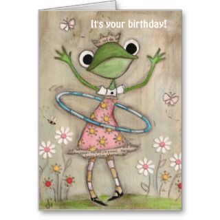 Greeting Cards, Note Cards and Frog Birthday Greeting Card Templates