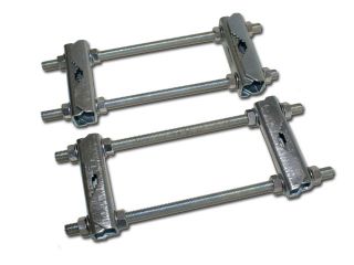 2x Doppelschelle Sat Mast Schelle Zahnschelle bis 60 mm verzinkt