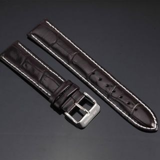 Neu Echt Leder Armband schwarz/braun Uhrenarmband 20MM/22MM/24MM