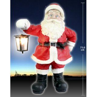 Deko Figur Weihnachtsmann mit Laterne 75cm Lampe NEU 