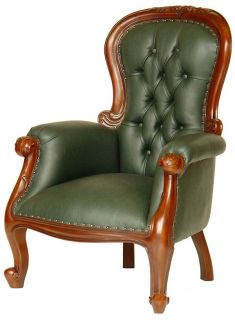 MAHAGONI SESSEL CHESTERFIELD CLUBSESSEL EDEL HOLZ LESESESSEL