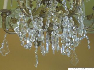 antiker französischerBronze Kristall Kronleuchter, antic chandelier
