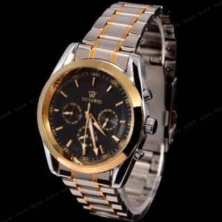  Armbanduhr Mechanische Herrenuhr Uhr golden Skelett Edelstahl 130