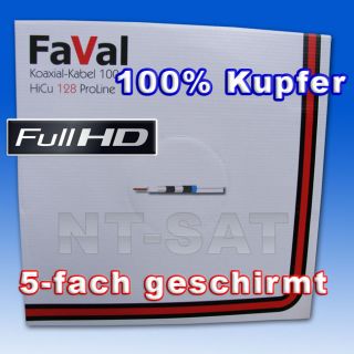 130 db FaVal Koaxkabel HiCu 128 w 100 Proline 100 % Kupfer 3D