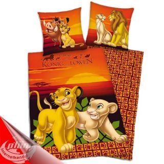  LOWEN Simba Disney The Lion King Wende Bettwaesche 135 x 200 Flanell