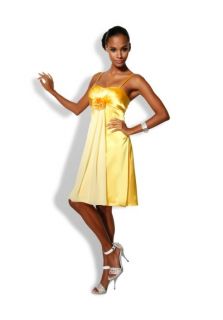 HEINE Cocktailkleid Kleid in gelb aus edlem Satin