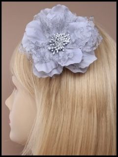 Haarspange Haarblume Blüte Blume Haarspange Spitze Stoffblume 6