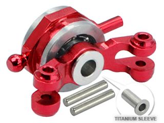 Microheli Blade 130x Double Bearing Titanium Tail Pitch Slider Red MH