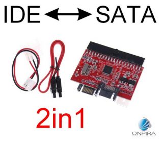 Adapter Converter IDE Festplatte auf SATA S ATA auf IDE 100/133